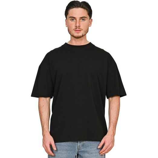 Casual Classics Ringspun Combed 180 Oversize Extended Neck T-Shirt - Black