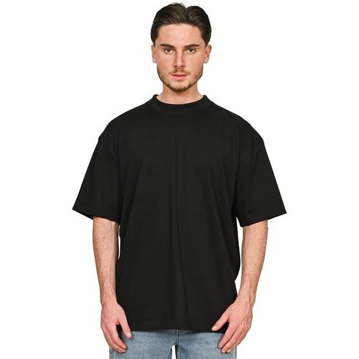 Casual Classics Ringspun Combed 180 Oversize Extended Neck Tall T-Shirt - Black