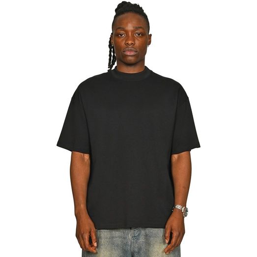 Casual Classics Ringspun Combed 240 Oversize Extended Neck Interlock Tall T-Shirt - Black