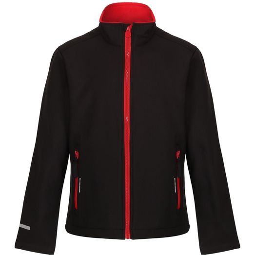 Regatta Professional Ablaze Printable Softshell Kids - Black/Classic Red