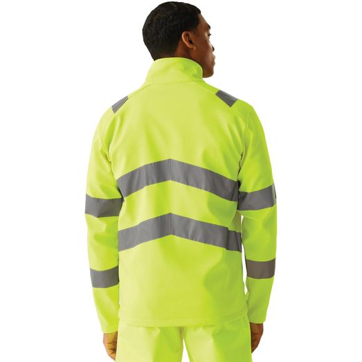 Regatta Professional Pro Contract Hi Vis Ablaze 2 Layer Softshell - Yellow