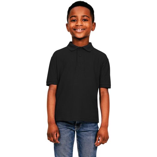 Casual Classics Classic Polycotton Pique Polo 190gm Kids - Black