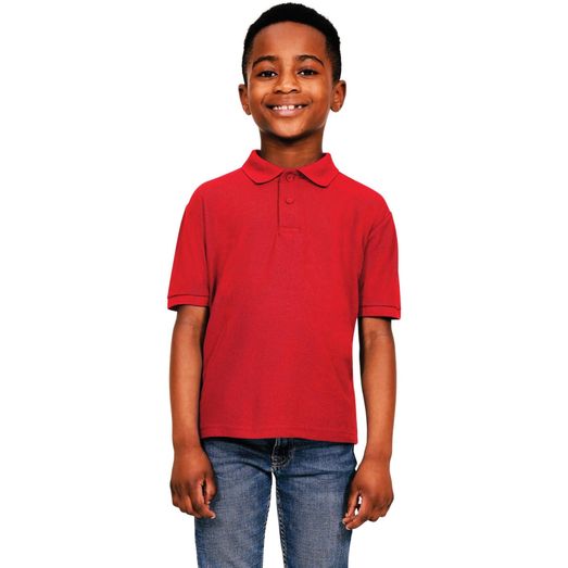 Casual Classics Classic Polycotton Pique Polo 190gm Kids - Red