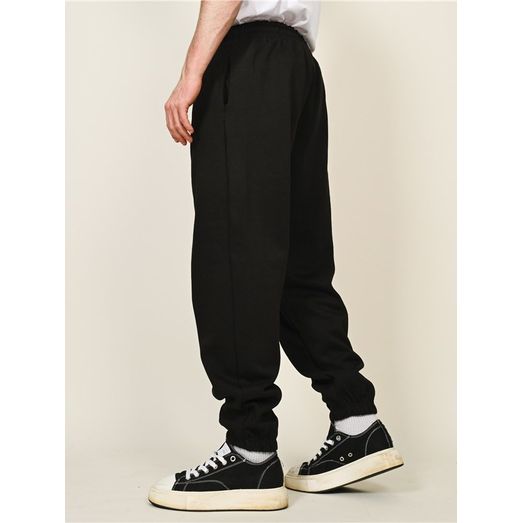 Casual Classics Premium Combed 330 Oversize Jogpants - Black