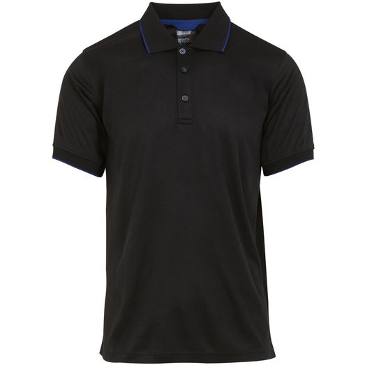 Regatta Professional Navigate Recycled Short Sleeve Polo - Black/New Royal