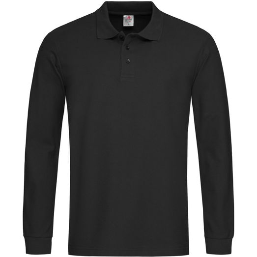 Stedman Classic Polo Long Sleeve 170 Mens - Black Opal