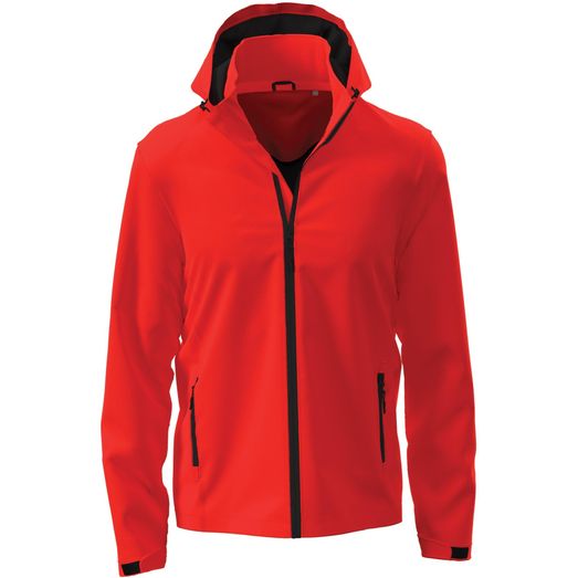 Stedman Lux Hooded Softshell Jacket Mens 250 - Scarlet Red