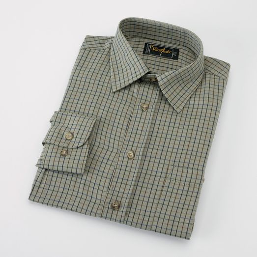 Shirtmaster Fenland Poly Cotton Long Sleeved Shirt Sage