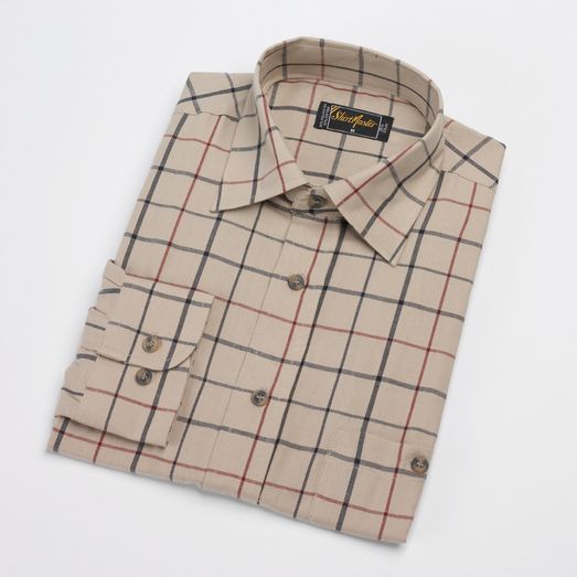 Shirtmaster Romsey Poly Cotton Long Sleeved Shirt Biscuit