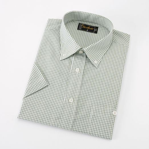 Shirtmaster Westland Poly Cotton Short Sleeved Shirt Green