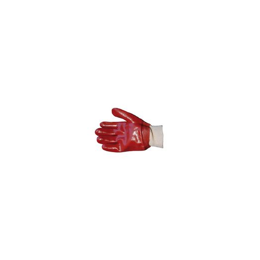 Red PVC Knitwrist Glove