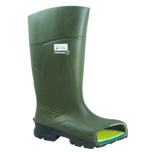 Border Challenger PU Wellington Boot Green (Soft Toe)