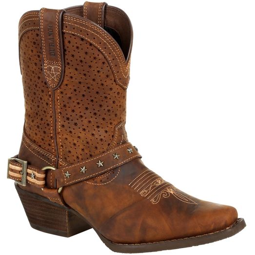 Durango Ladies Crush Ankle Boots Bomber Brown