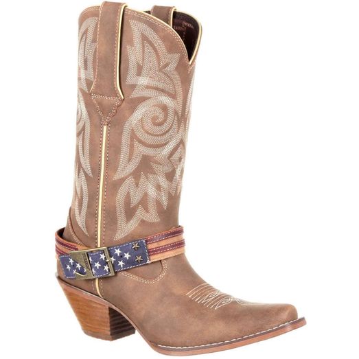 Durango Ladies Crush Flag Mid Boot Brown/Khaki