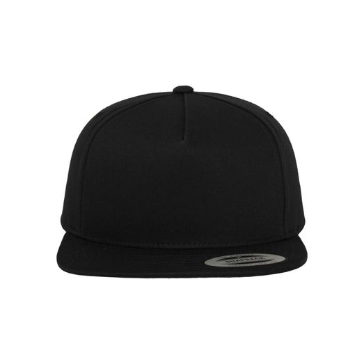 Flexfit Classic 5 Panel Cotton Twill Snapback Black/Black