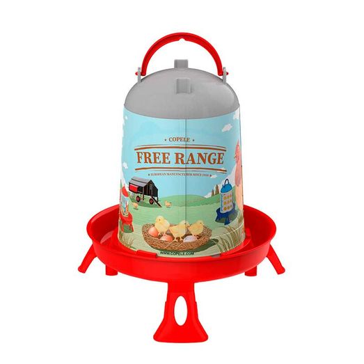 Copele Free Range Poultry Drinker with Legs Red 5L