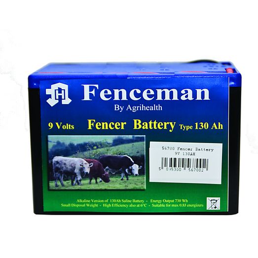 Fenceman Battery 9V 130Ah Alkaline