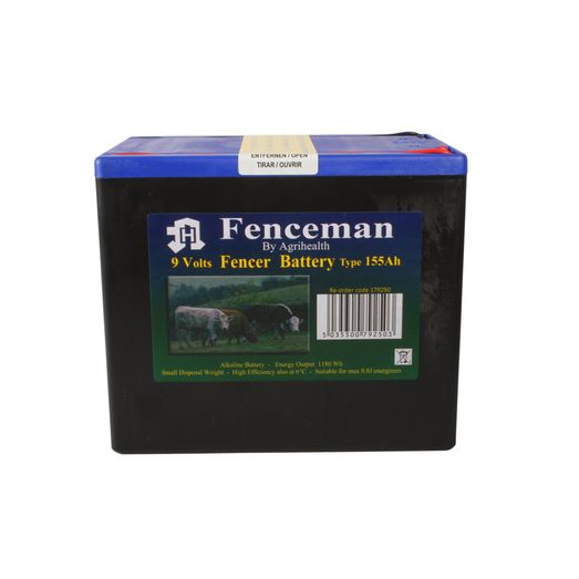 Fenceman Battery 9V 155Ah Alkaline