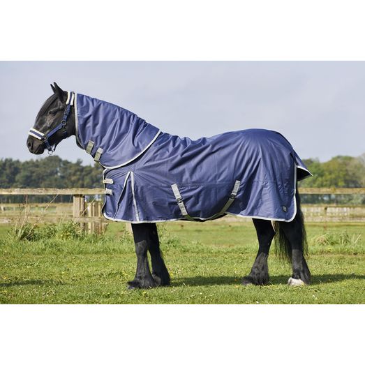 Firefoot Turnout Rug Detachable Neck 50Gm Navy/Grey