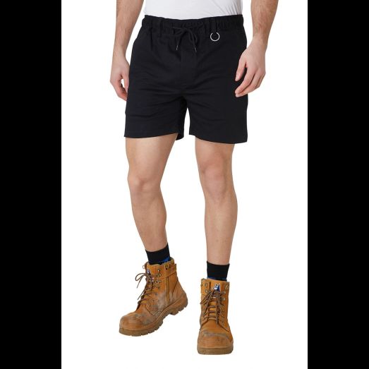 Elwood Men's Elastic Waist Work Shorts - Black