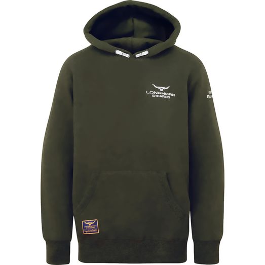 Longhorn Shearing Kids Signature Series Hoodie Khaki Green