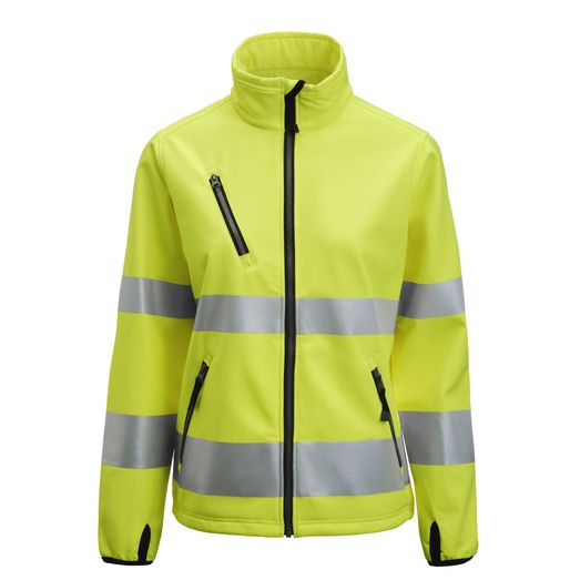 Jobman Women's Softshell Jacket Hi-Vis Yellow