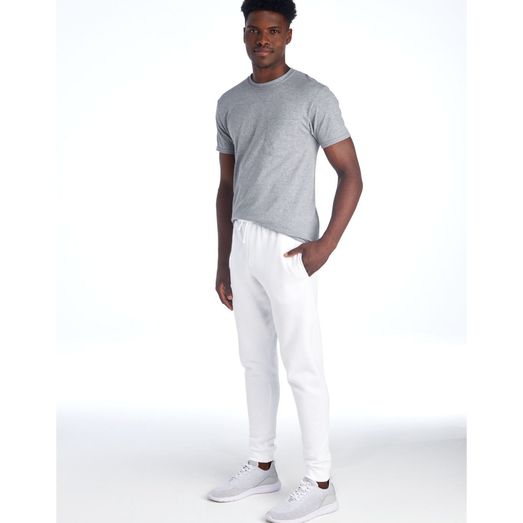 Jerzees NuBlend® Pocketed Jog Sweatpant White