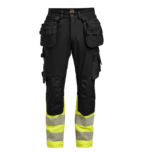 Jobman Craftsman Trousers Stretch Hi-Vis Black/Yellow