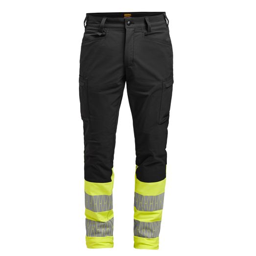 Jobman Service Trousers Stretch Hi-Vis Black/Yellow
