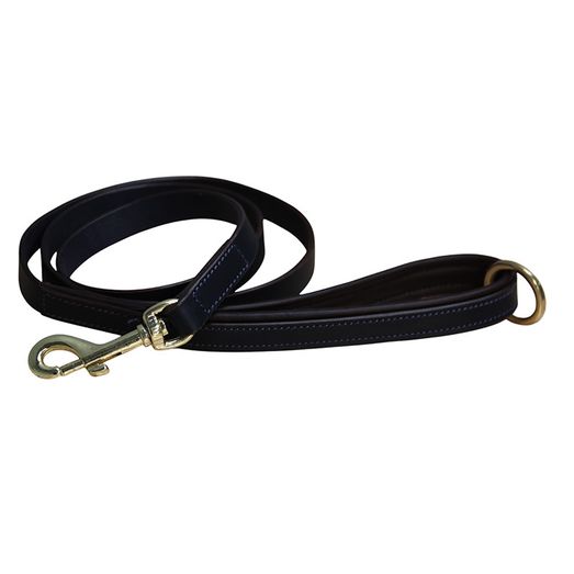 Mackey Padded Dog Lead Navy &amp; Brown
