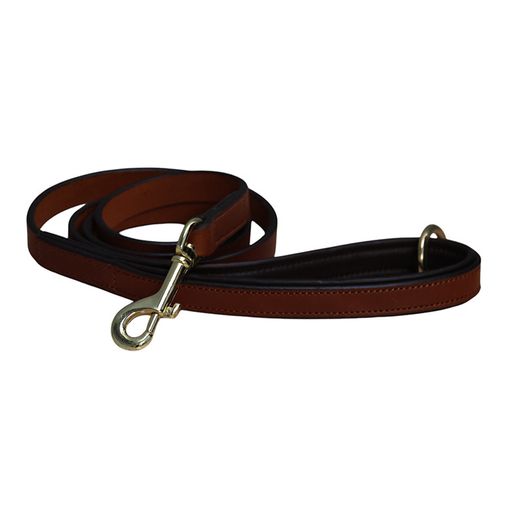 Mackey Padded Dog Lead Tan &amp; Brown