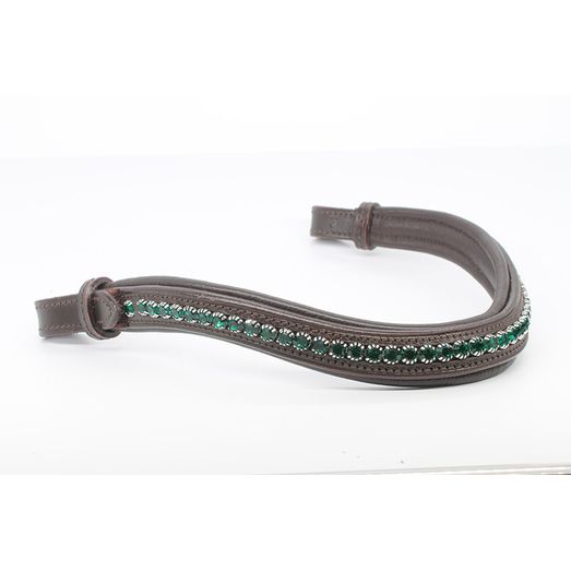 Mackey Sparkle Browband Emerald/Brown