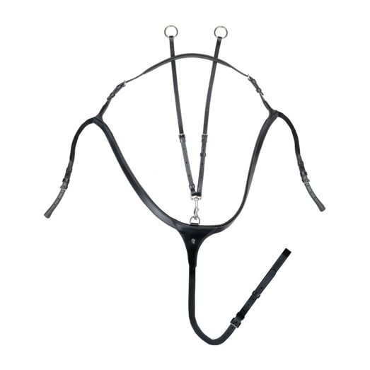 Waldhausen X-Line Breastplate with Long Bridge Black