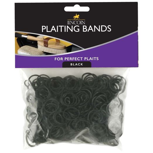 Lincoln Plaiting Bands - x 20 Black