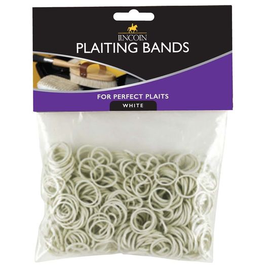 Lincoln Plaiting Bands - x 20 White