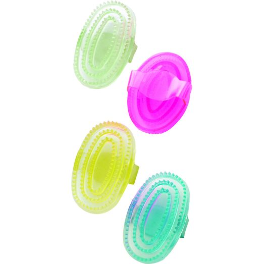 Lincoln Synthetic Rubber Curry Comb - Clear Blue