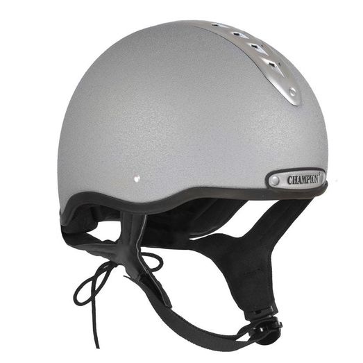 Champion Pro-Ultimate Snell Riding Hat - Silver Matt