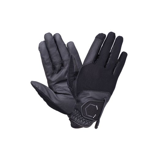 Coldstream Blakelaw Diamante Riding Gloves - Black/Silver
