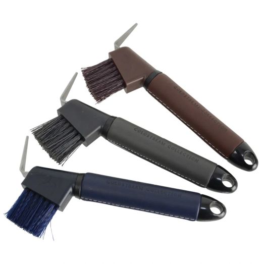 Coldstream Faux Leather Hoof Pick - Brown/Black