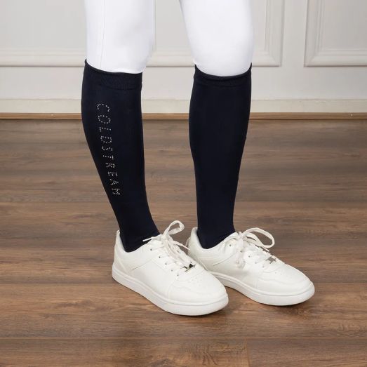 Coldstream Next Generation Rochester Diamante Riding Socks - Navy/Silver