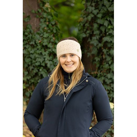 Hy Equestrian Alaska Diamante Headband - Beige/Gold