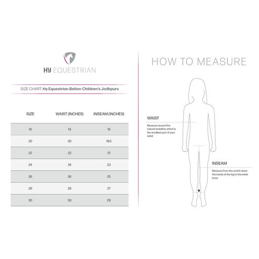 Hy Equestrian Belton Children's Jodhpurs - 18"