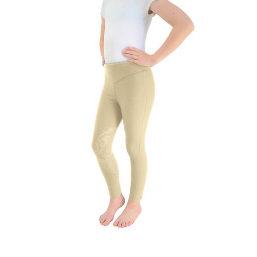 Hy Equestrian Blizzard Children's Softshell Riding Tights - Beige