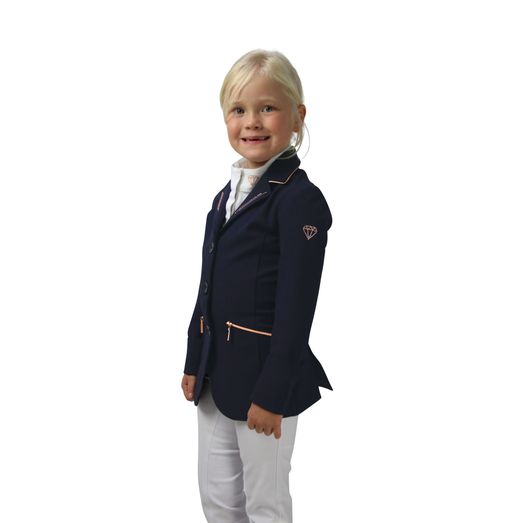 Hy Equestrian Cadiz Mizs Show Jacket - Navy/Rose Gold