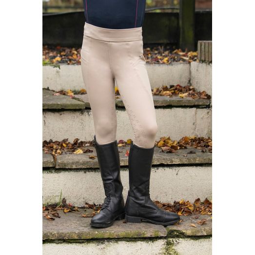 Hy Equestrian Children's Melton Riding Tights - Beige