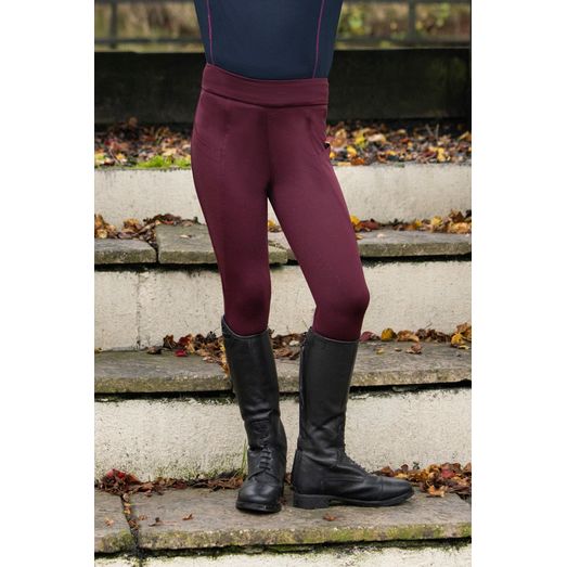 Hy Equestrian Children's Melton Riding Tights - Fig
