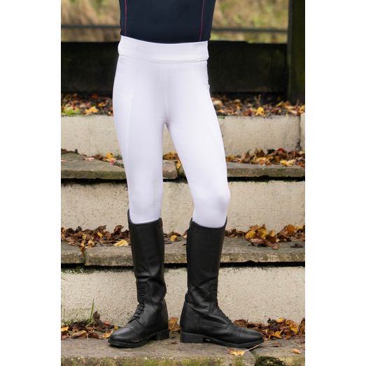 Hy Equestrian Children's Melton Riding Tights - White