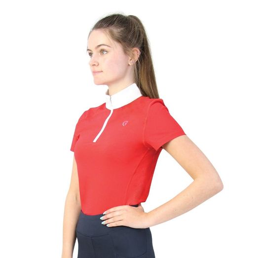 Hy Equestrian Children's Scarlet Show Shirt - Red/White