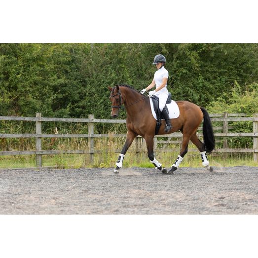 Hy Equestrian Combi Leather Brushing Boots - White