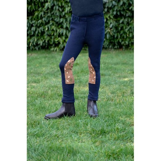 Hy Equestrian Cowboy Tots Jodhpurs - Navy/Beige